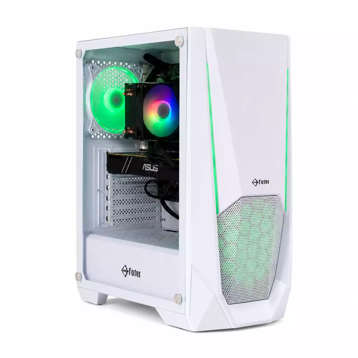 کیس گیمینگ  MB  ASUS Prime H610M-K- Core i3-14100-RAM 16G DDR4-512GB SSD-ASUS GTX 1080 8GB