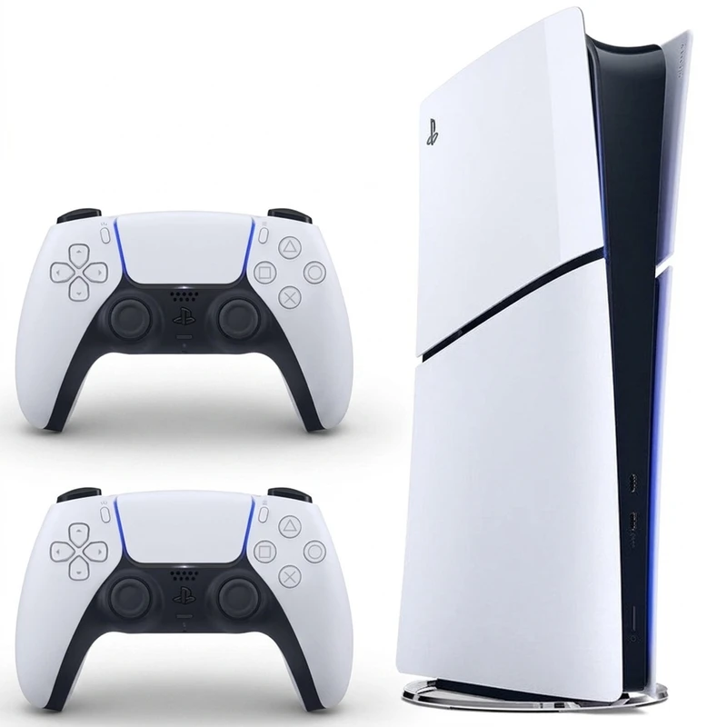 کنسول بازی سونی در حد نو مدل PlayStation 5 Slim Digital Edition ظرفیت یک ترابایت ریجن 2015 به همراه دسته اضافه