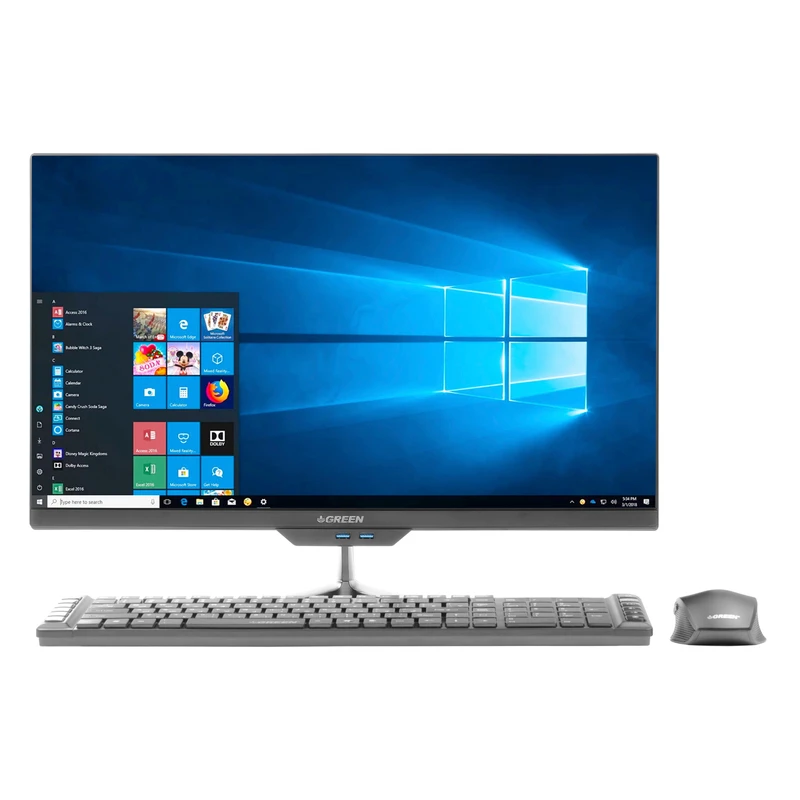 کامپیوتر همه کاره 23.8 اینچ گرین مدل Green intel Core i5-12400-Ram 8GB DDR4-SSD 500GB-Intel UHD