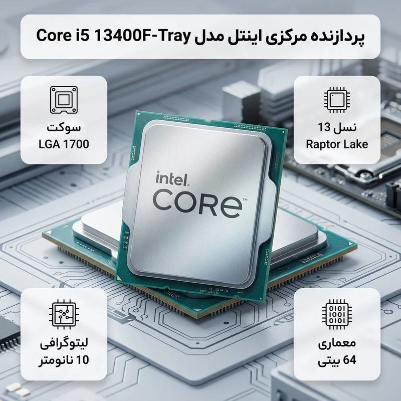 پردازنده مرکزی اینتل مدل Core i5 13400F-Tray