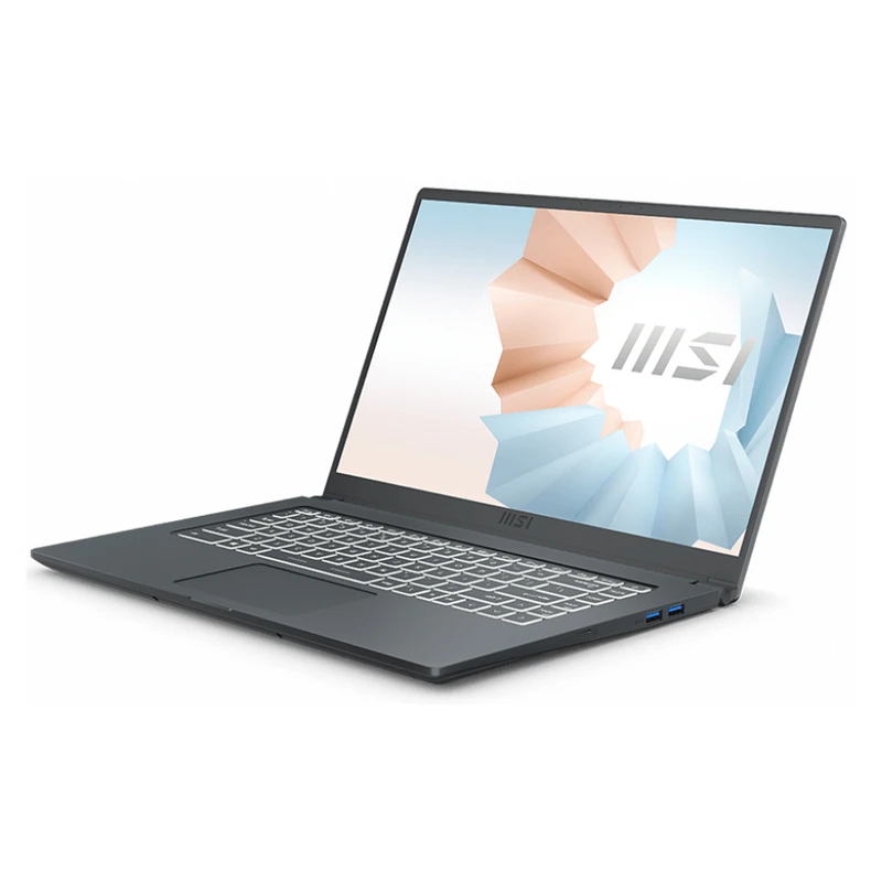 لپ تاپ استوک 15.6 اینچی ام اس آی  Modern 15 -Core i7-1195G7-8GB DDR4-512G SSD-Intel UHD